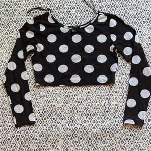 FOREVER 21 Full-Sleeve Crop Top